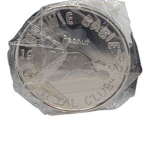 Ty Beanie Babies Official Club 1999 Peanut The Elephant Silver Coin Collectible